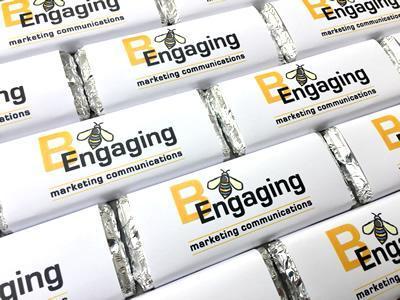 features corporate promotional chocolate bars